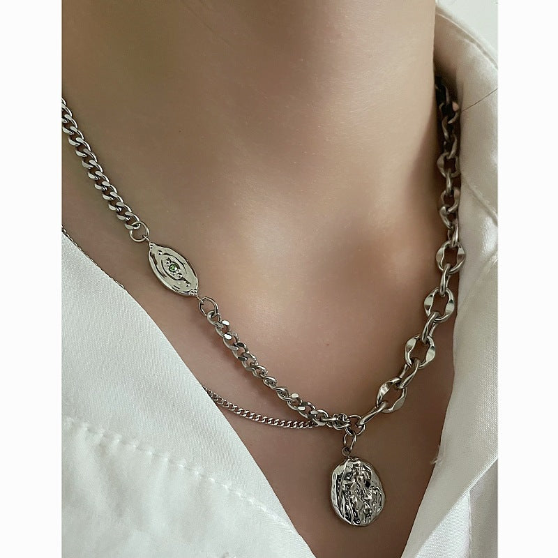 Wholesale Stainless Steel Double-layer Necklace