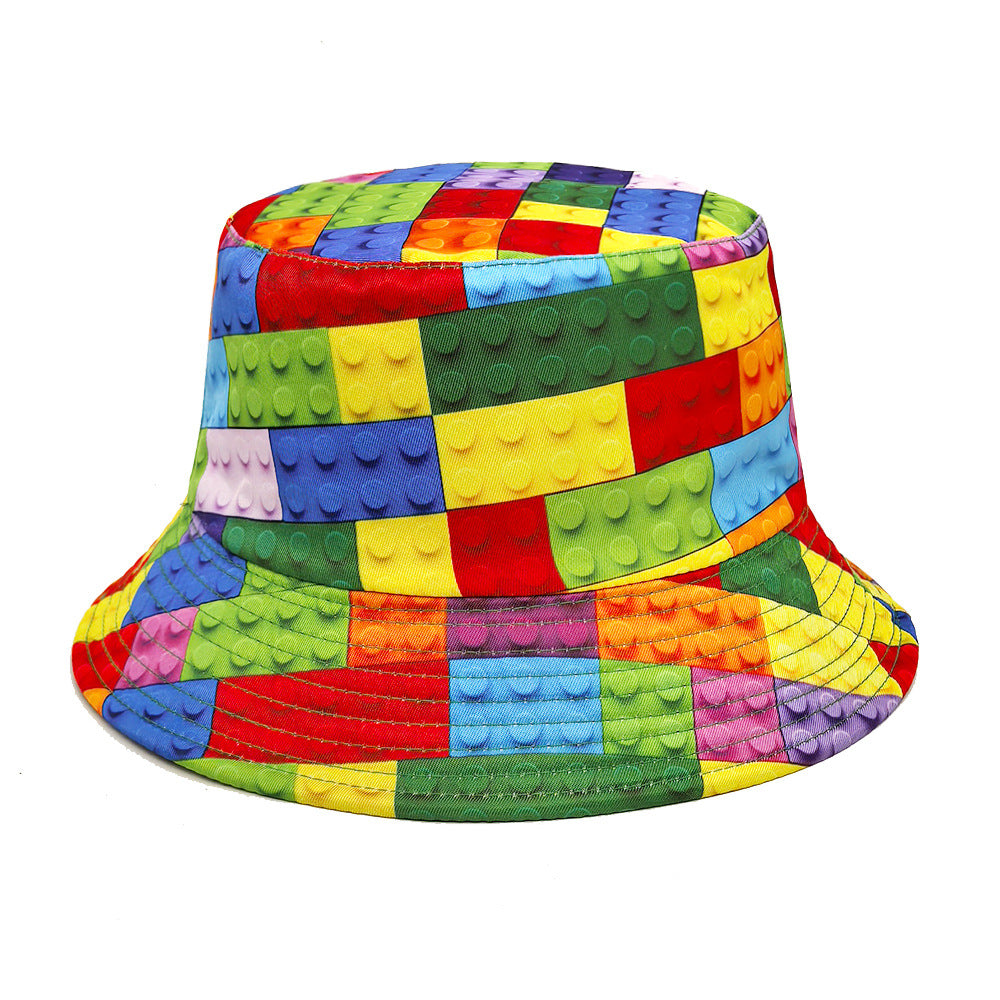 Wholesale Building Blocks Print Bucket Hat