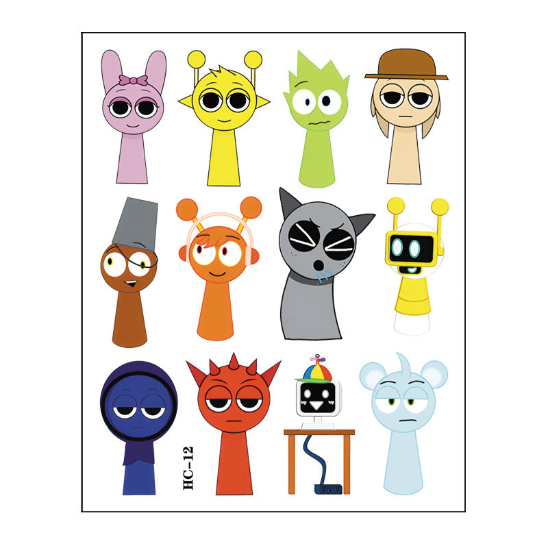 Wholesale Rhythm Box Music Game Tattoo Sticker Cartoon