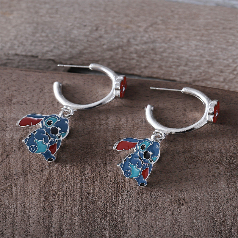 Wholesale Personality Cartoon Character Flower Earrings