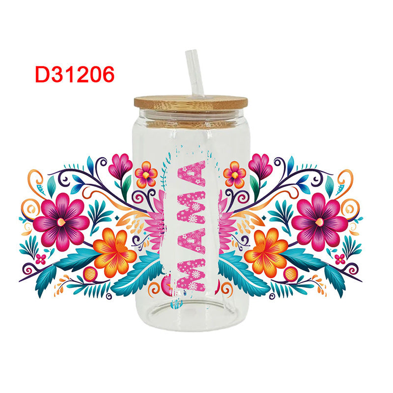 Wholesale Colorful sunflower 16oz Cup UV DTF Wrap