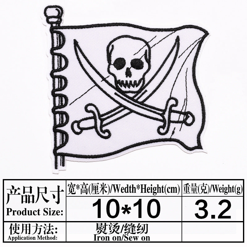 Wholesale Stylish Cartoon Embroidered Iron On Twill Patch For Clothing And Bags DIY Decorative Accent