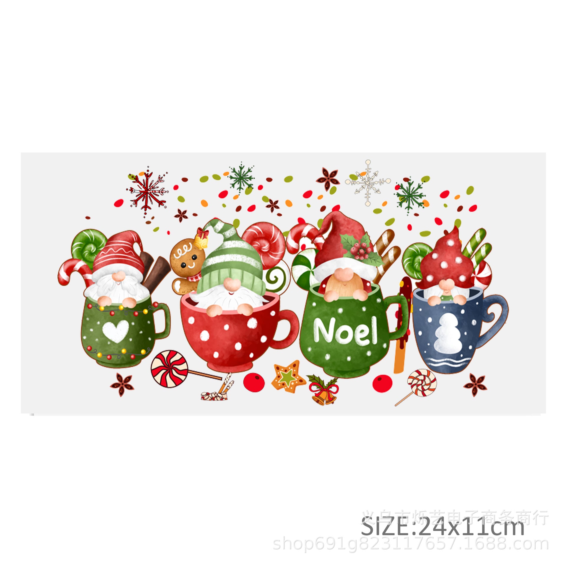 Wholesale Christmas  Snowman Drink  16oz Cup UV DTF Wraps