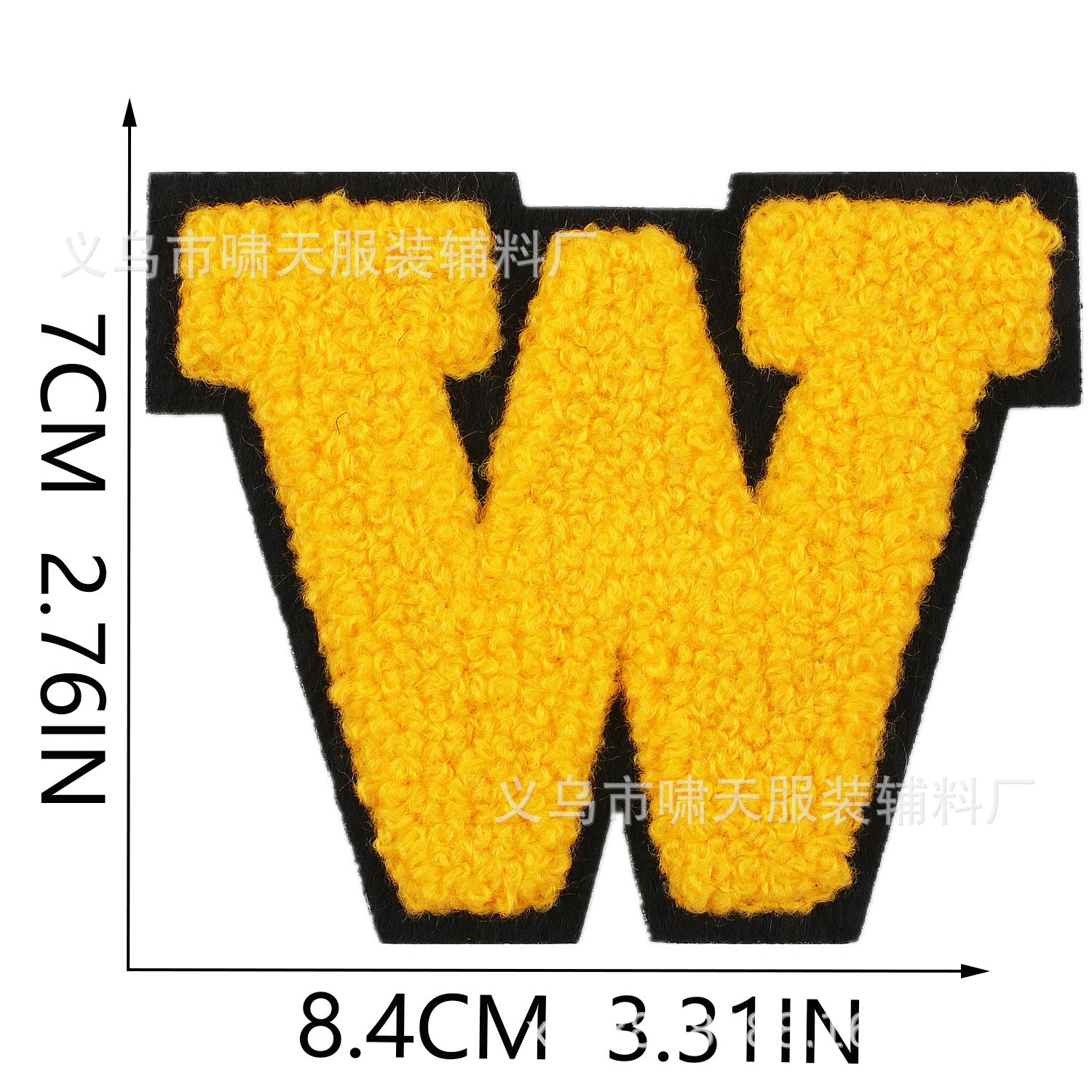 Wholesale Khaki English alphabet patch