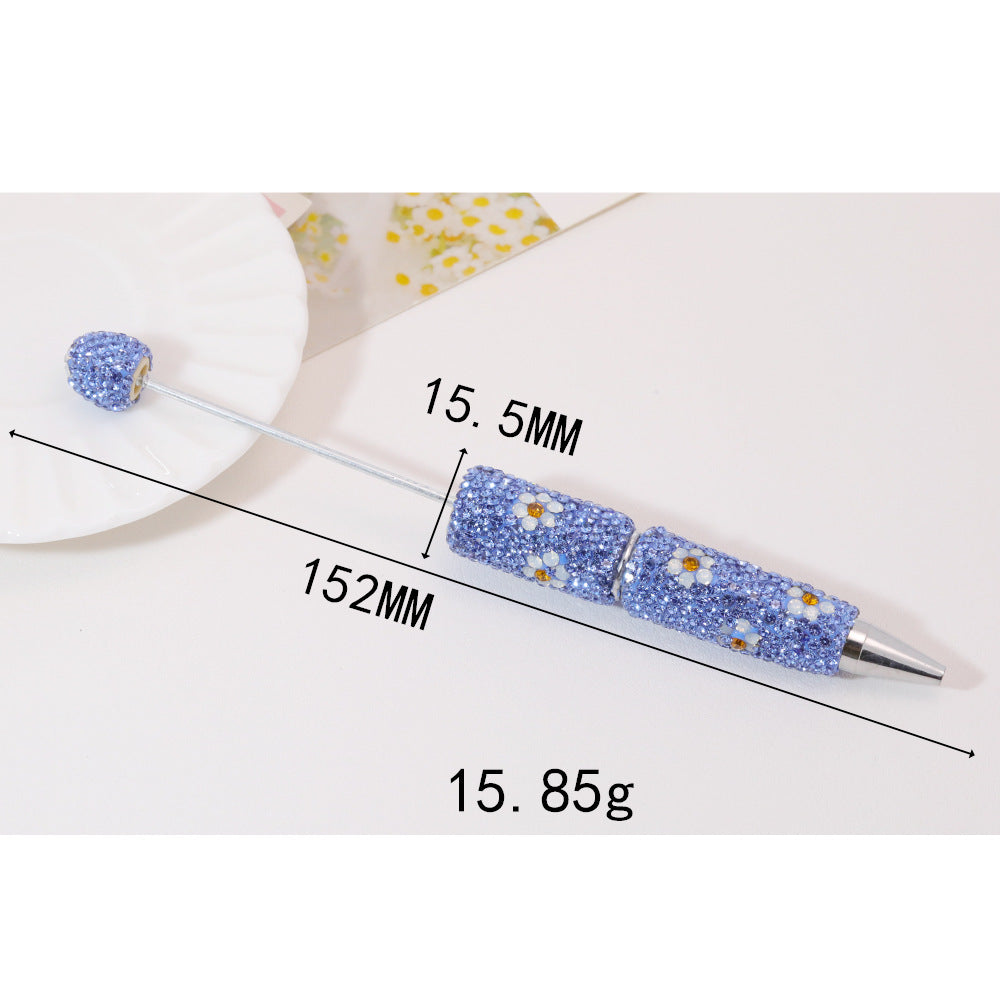 Wholesale  5pcs Full Diamond Flower  Multi-Color Fancy Beadable Pens