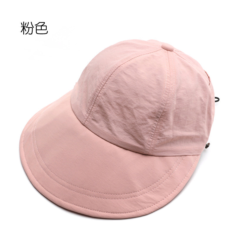 Wholesale Solid Color Light Panel Large Brim Foldable Outdoor Sun Hat