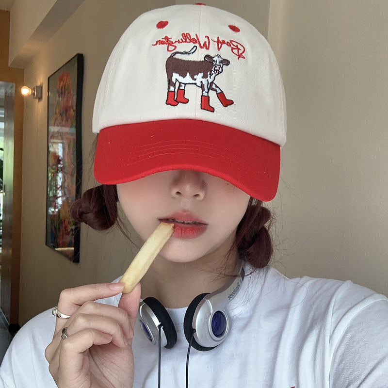 Wholesale Cotton Polyester Milk Leopard Beret