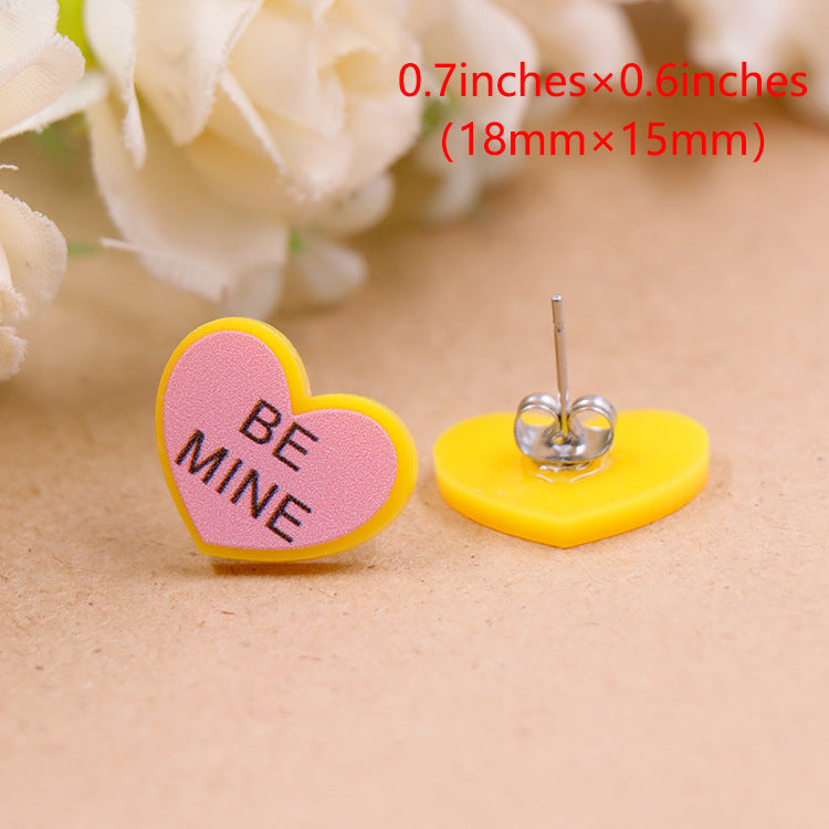 Wholesale Valentine's Day Love Acrylic Earrings
