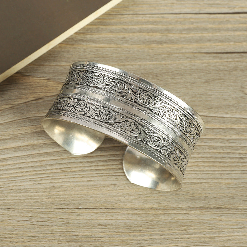 Wholesale Retro Ethnic Style Silver Bracelet