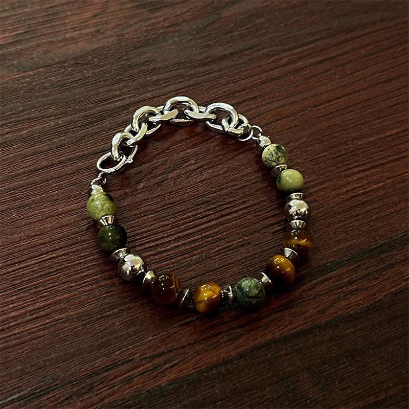Wholesale Metal Splice Beaded Stainless Steel Bracelet