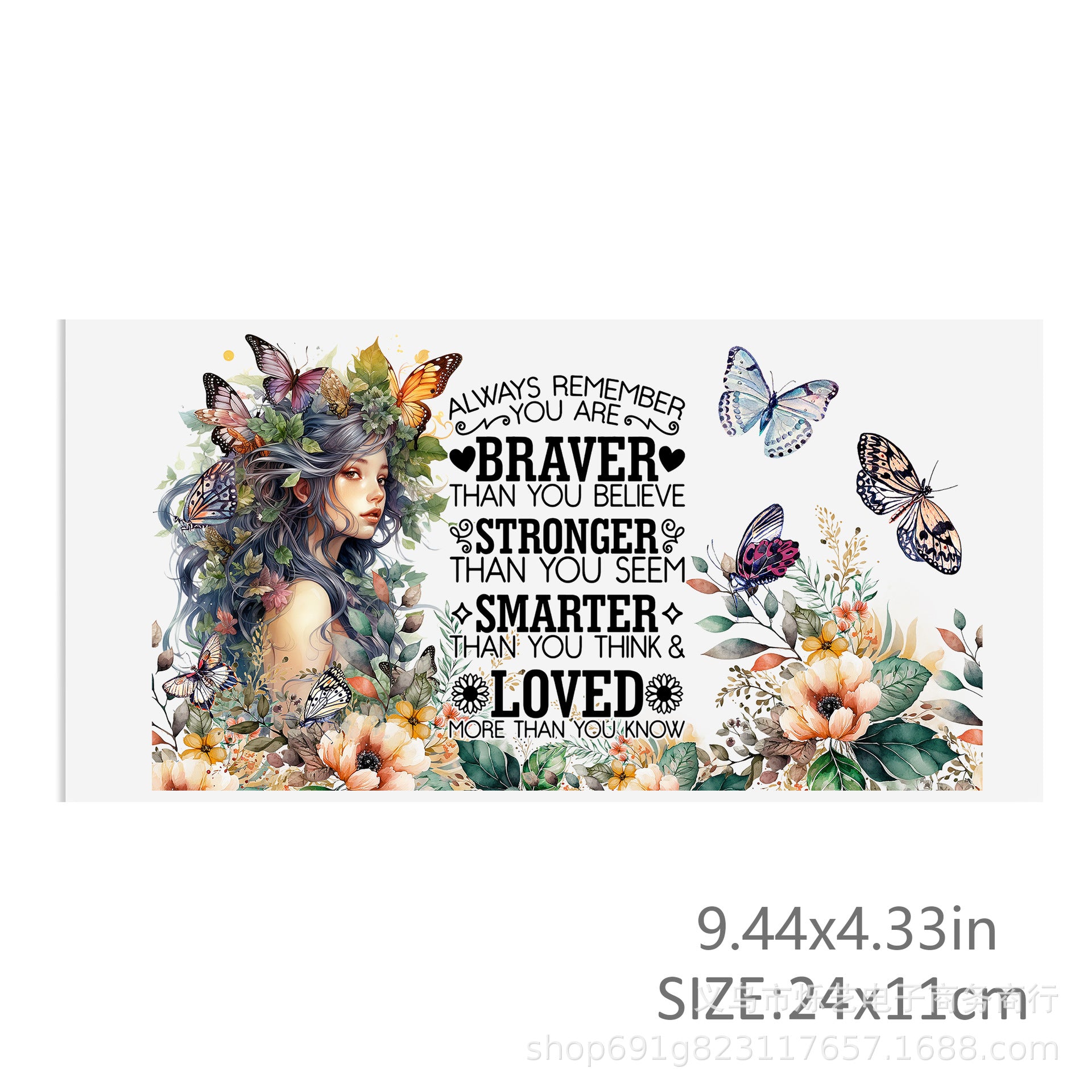 Wholesale Colorful Butterfly and Flower Series 16oz Cup UV DTF Wraps