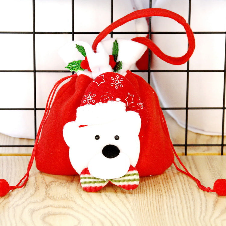 Wholesale Christmas Brushed Apple Bag Guest Gift Candy Packaging Bag