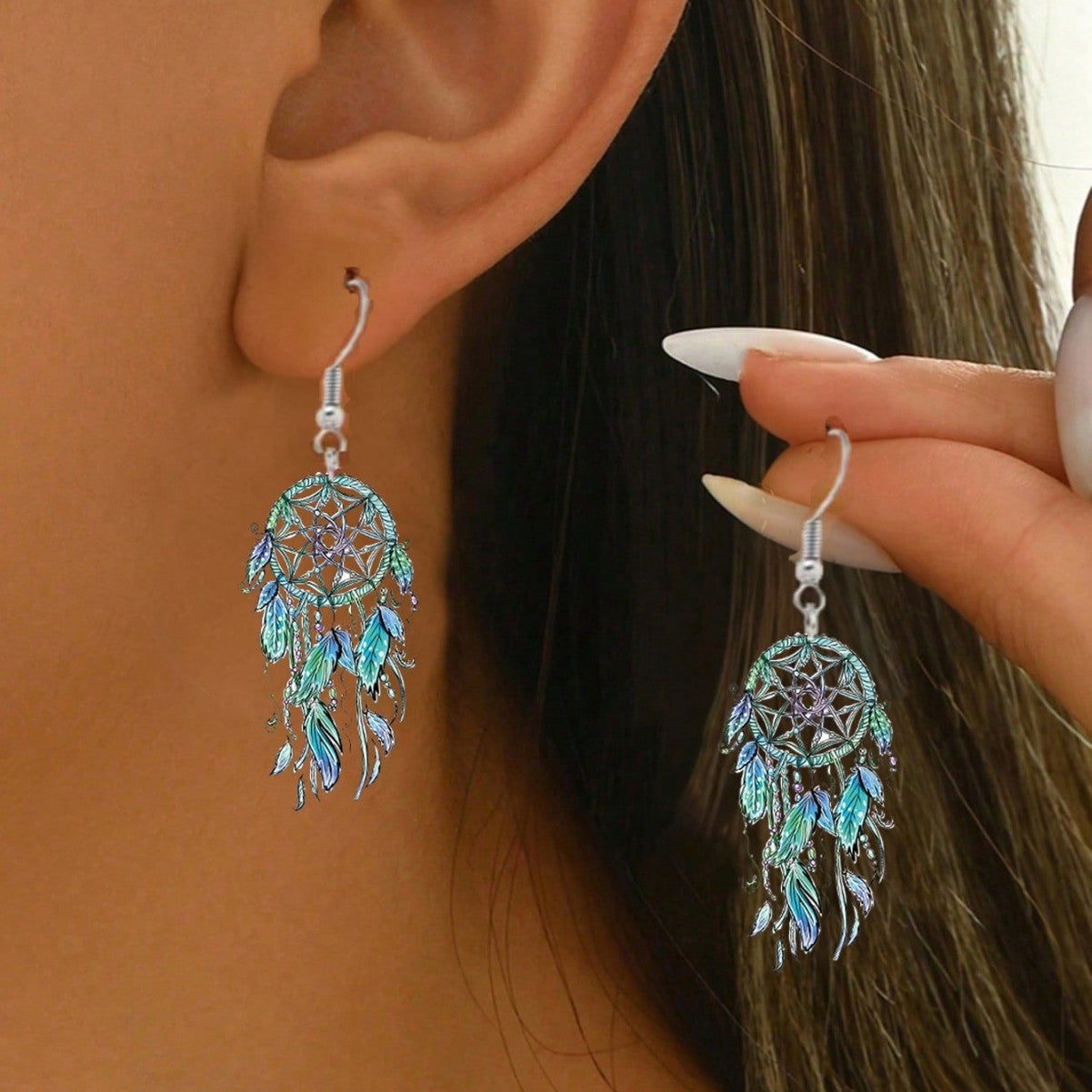 Wholesale Exaggerated Bohemian acrylic earrings