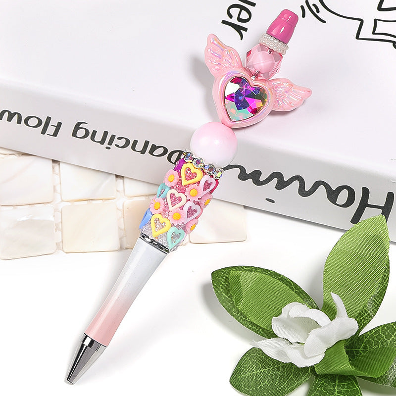 Wholesale 100pcs Acrylic Spray Paint Two-color Round Beads Gradient Straight Hole Beads Diy Beads