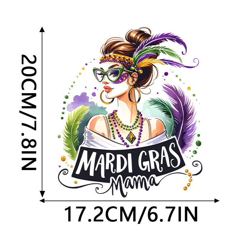 Wholesale 10pcs Carnival Festival  Pattern Clothing  UV DTF Ready to Press Transfers Wraps