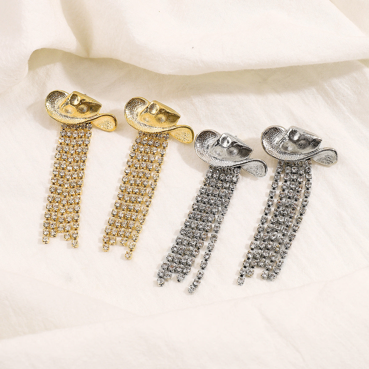 Wholesale Western Cowboy Style Hat Tassel Earrings