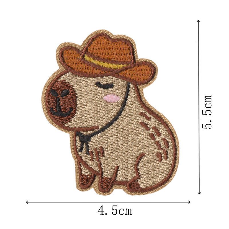 Wholesale 9 Pack Trendy Iron On Capybara Embroidery Patches For DIY Clothing Bags And Towel Decoration