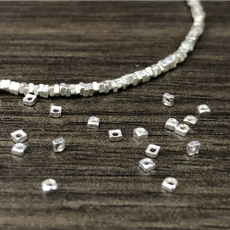 Wholesale S925 Sterling Silver Broken Silver Geometric Irregular Beads