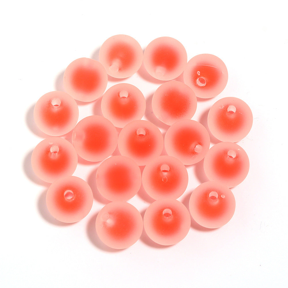 Wholesale 200pcs 16mm colored frosted acrylic beads