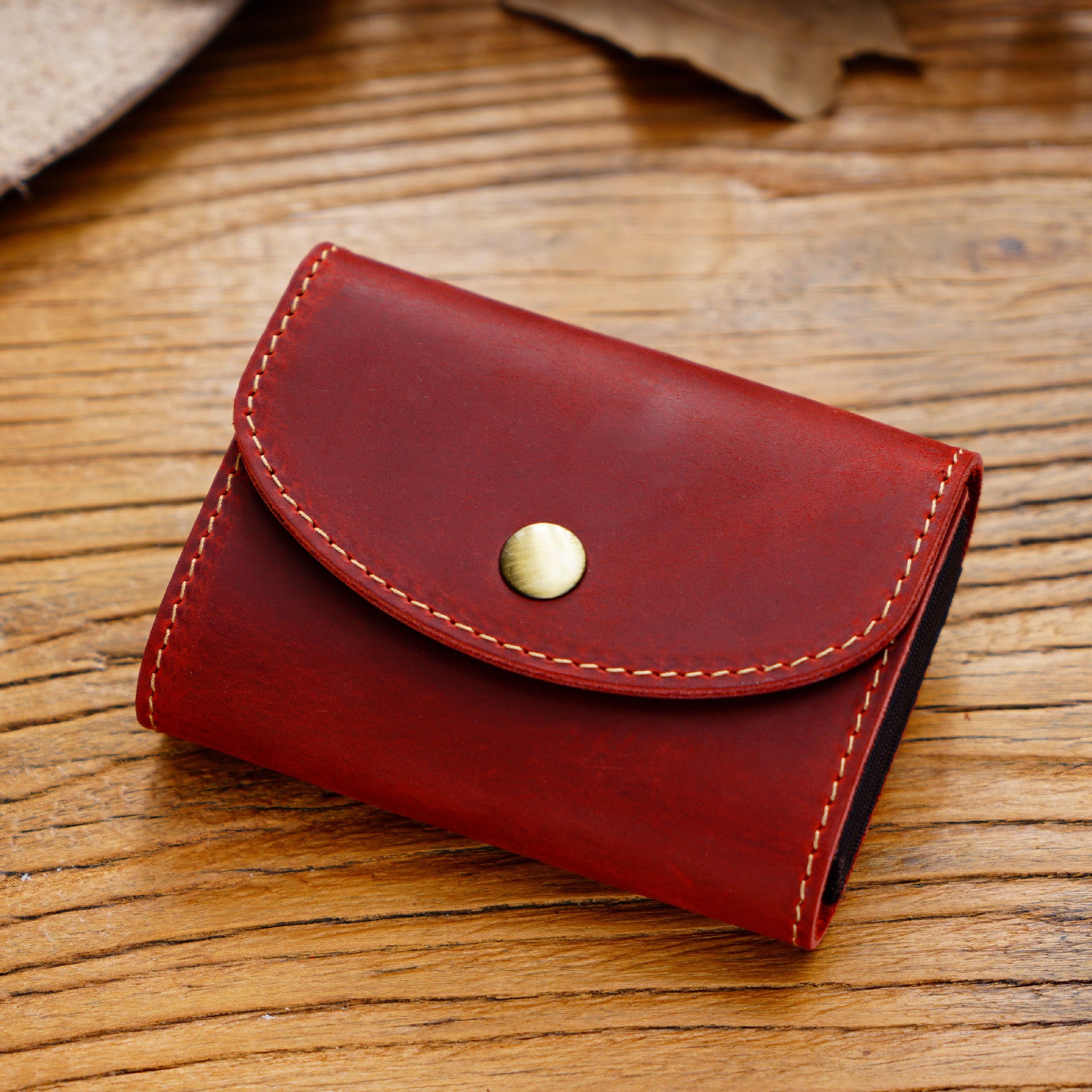 Wholesale Crazy Horse Leather Men's Accordion Wallet