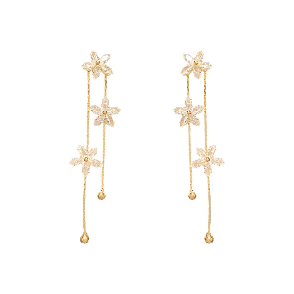 Wholesale  Flower Earrings Luxury Earrings long fair earrings