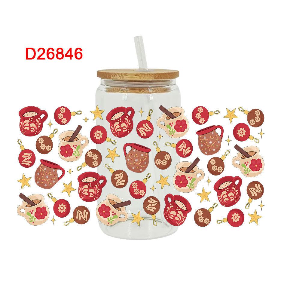 Wholesale Love Coffee Beverage Series  16oz Cup UV DTF Wraps