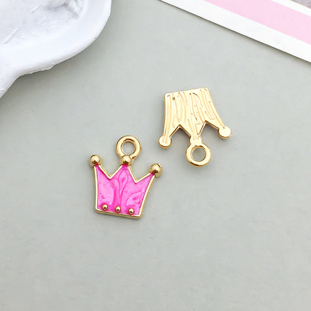 Wholesale Mix 30 Rose Red Drip Oil Alloy Cute Cartoon Simulation Heart Pendant