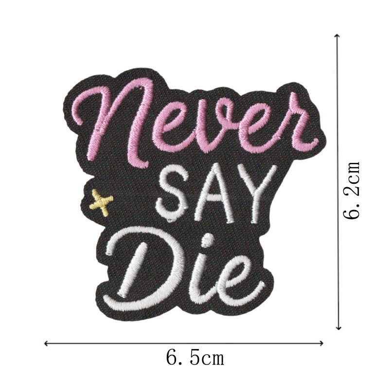 Wholesale Iron On Embroidered Patches Set Of 9 English Letter Inspirational Quote Decorative Clothing Accessories For Coats And ets