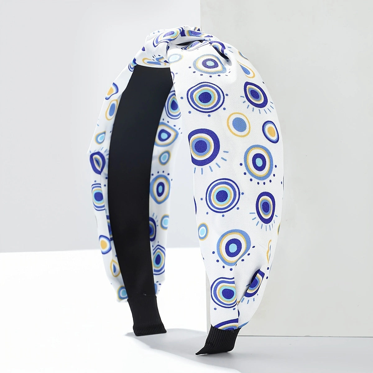 Wholesale Leopard Print Floral Chiffon Cross Elastic Headband