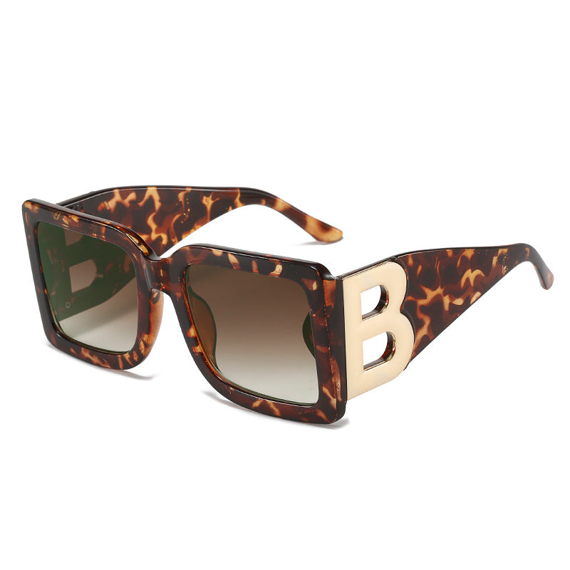 Wholesale Large Frame Square B-leg Sunglasses