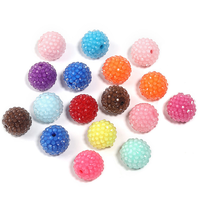 Wholesale 50pcs 20mm resin full-hole drill ball