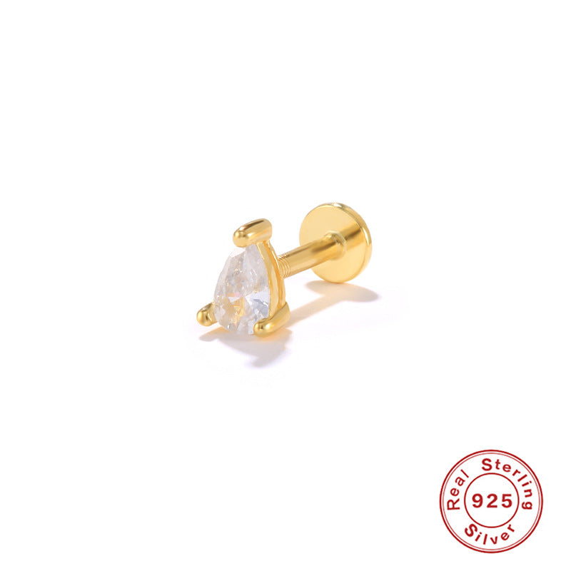 Wholesale S925 Sterling Silver Piercing Inner Thread Ear Piercing Ear Bone Nails