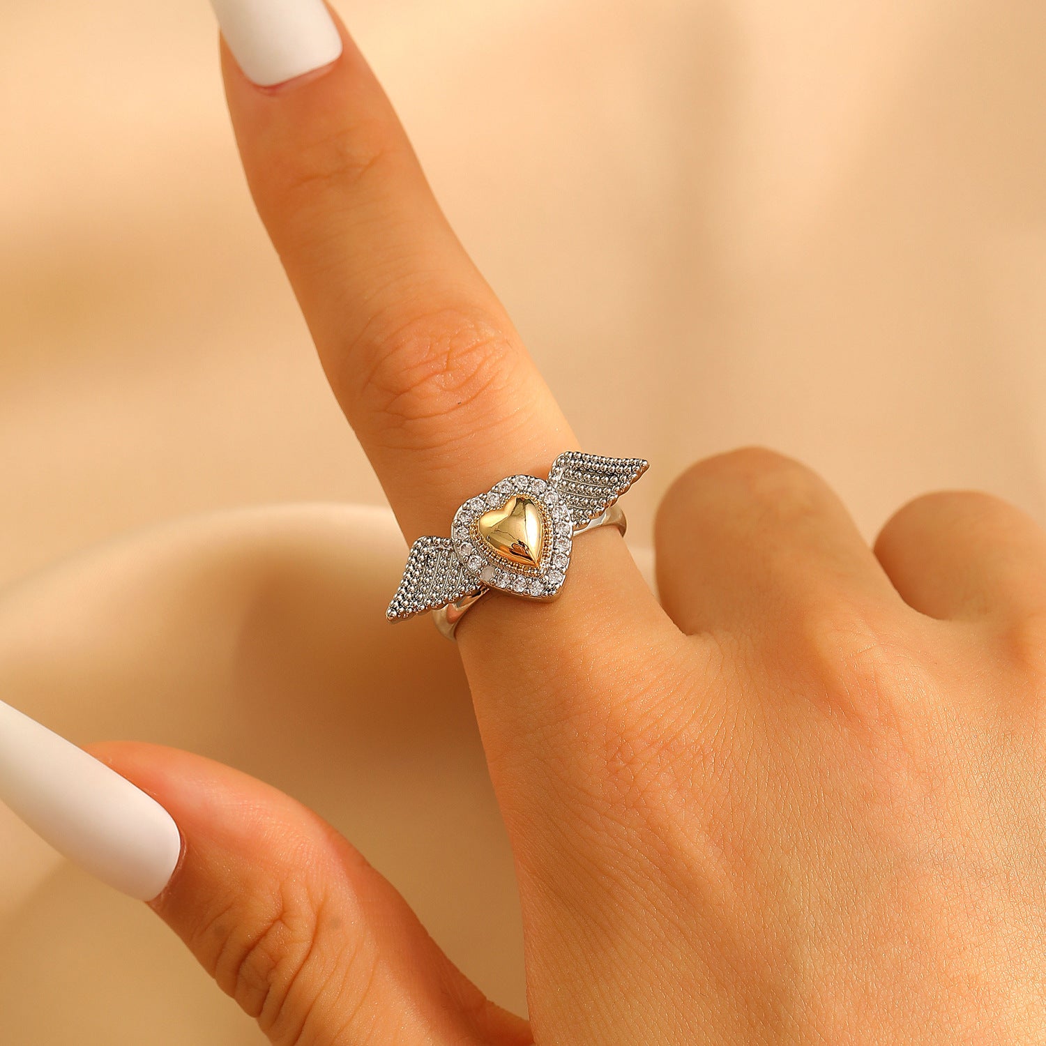 Wholesale Silver Multiple Sacred Heart Love Necklace