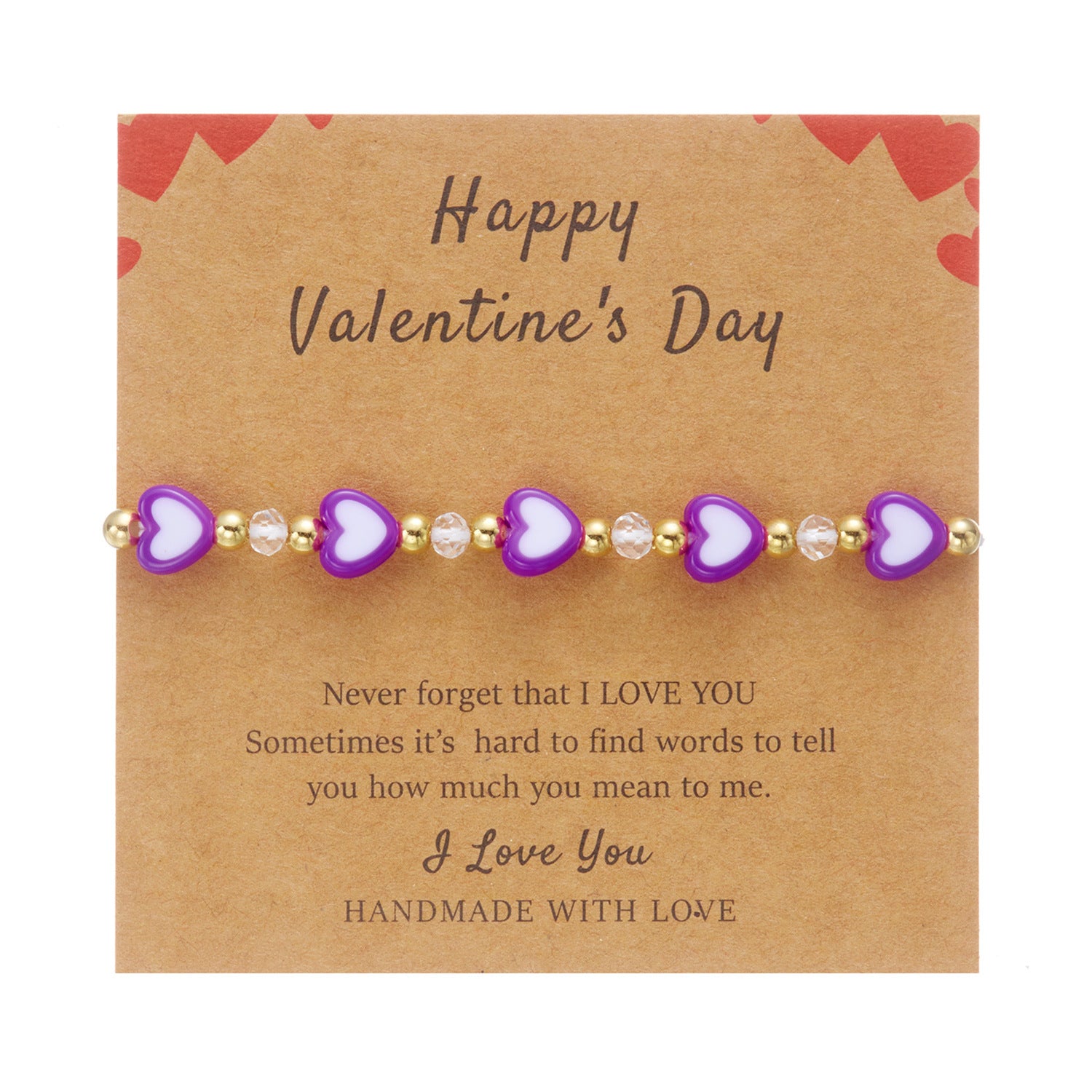 Wholesale Valentine' s Day Bohemian Love clay bead bracelet