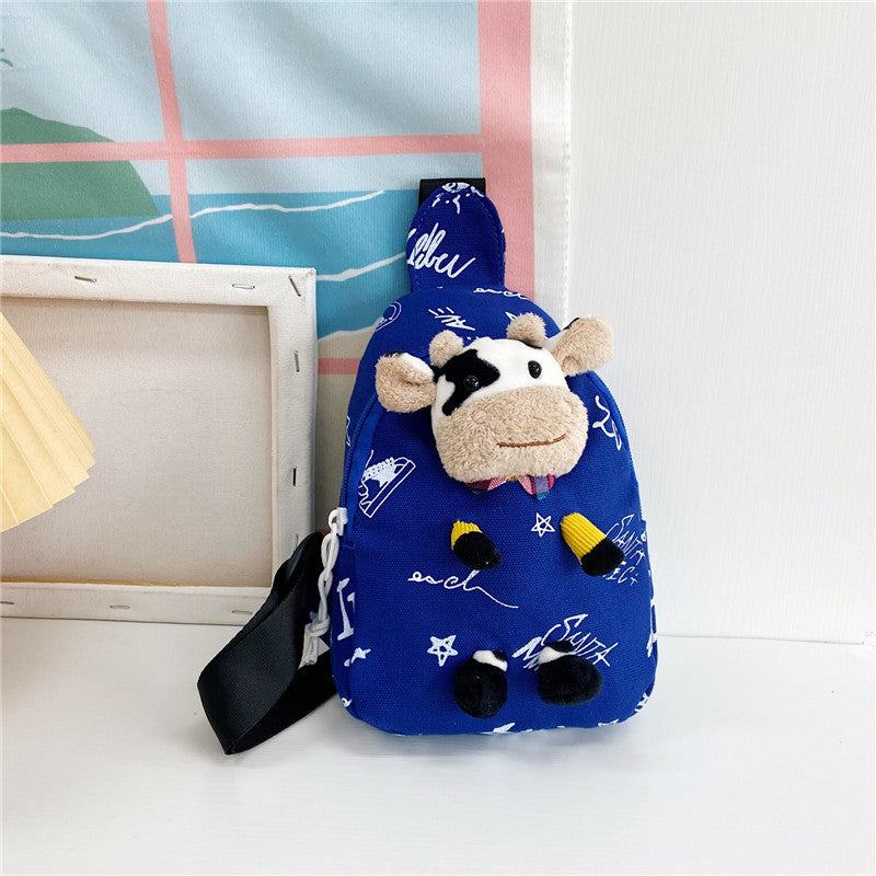 Wholesale Cow Crossbody Bag Chest Bag Canvas Kids Bag