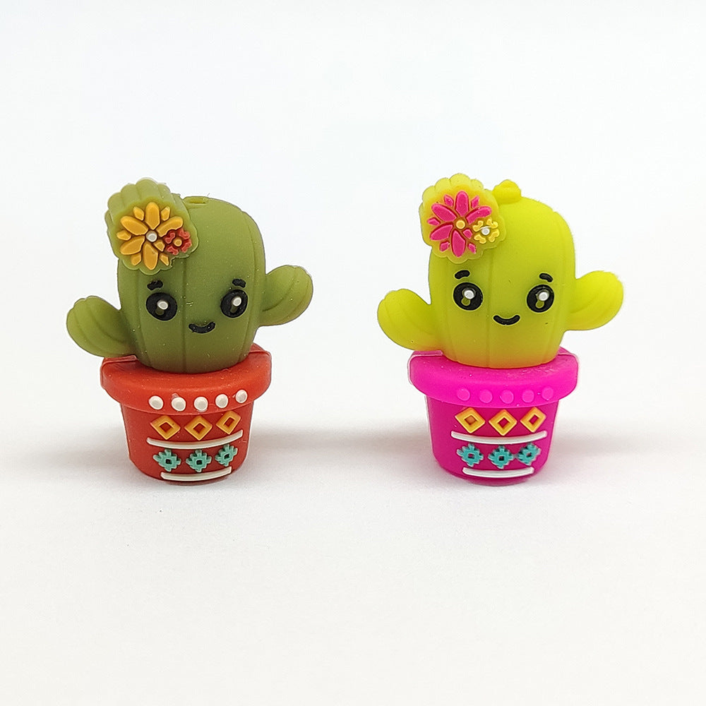 Wholesale 20pcs/pack 3D silicone beads cartoon three-dimensional food grade silicone beads