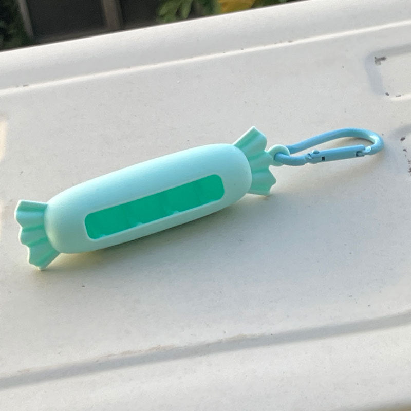 Wholesale Lipstick case silicone protective case bow lipstick bag keychain