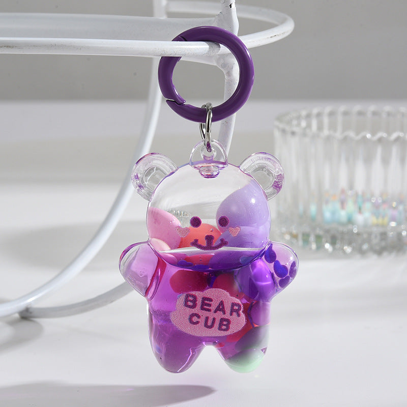 Wholesale Acrylic Oil Graffiti Bear Keychain