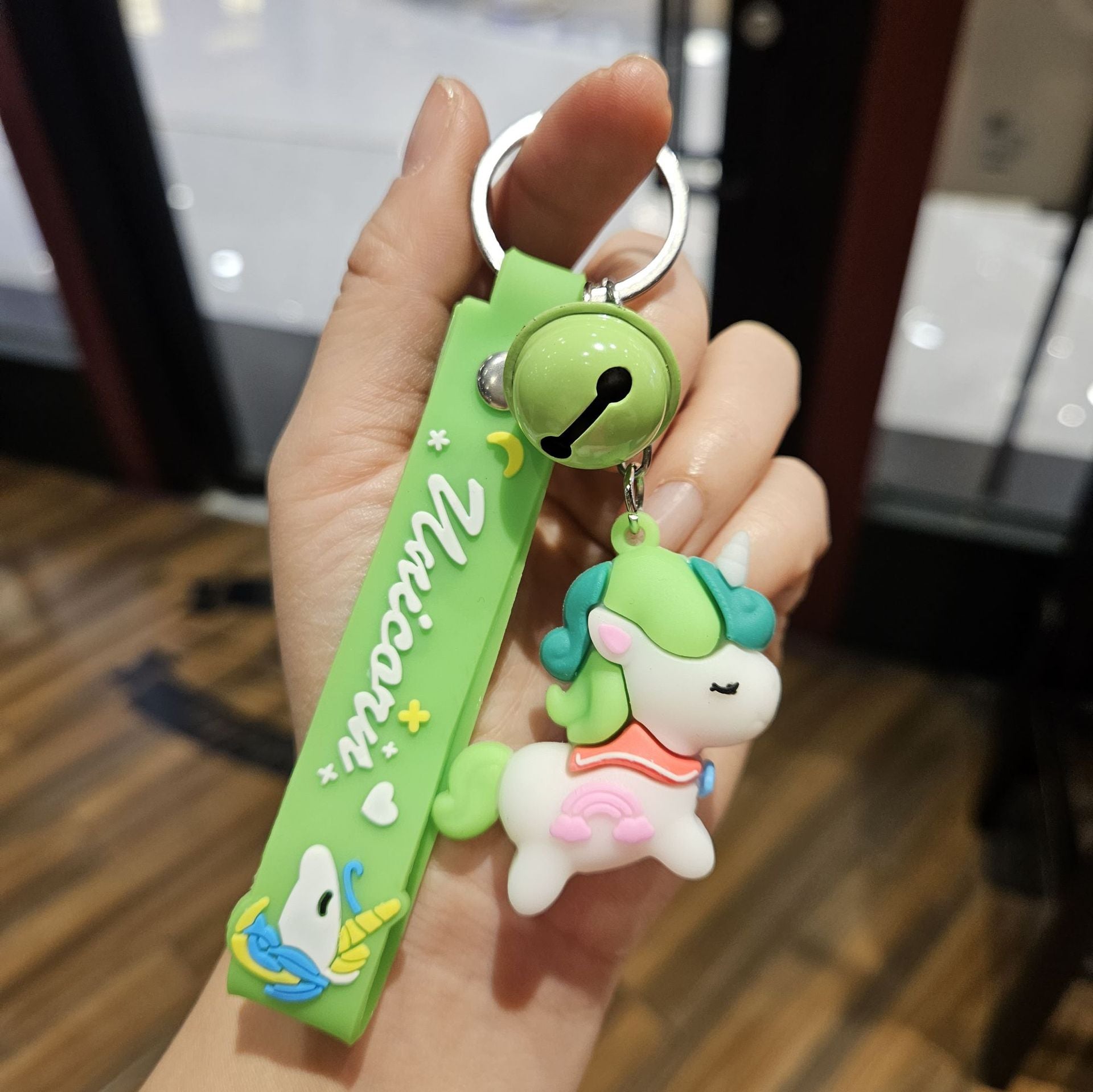 Wholesale Cartoon cute colored horsehide keychain OLY Exclusive