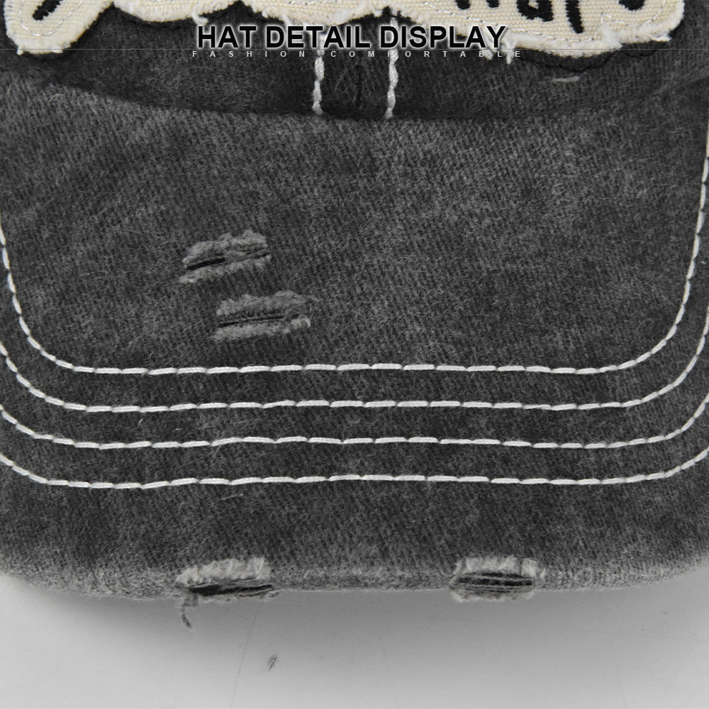 Capilla de béisbol bordada de pelea de mezclilla al por mayor