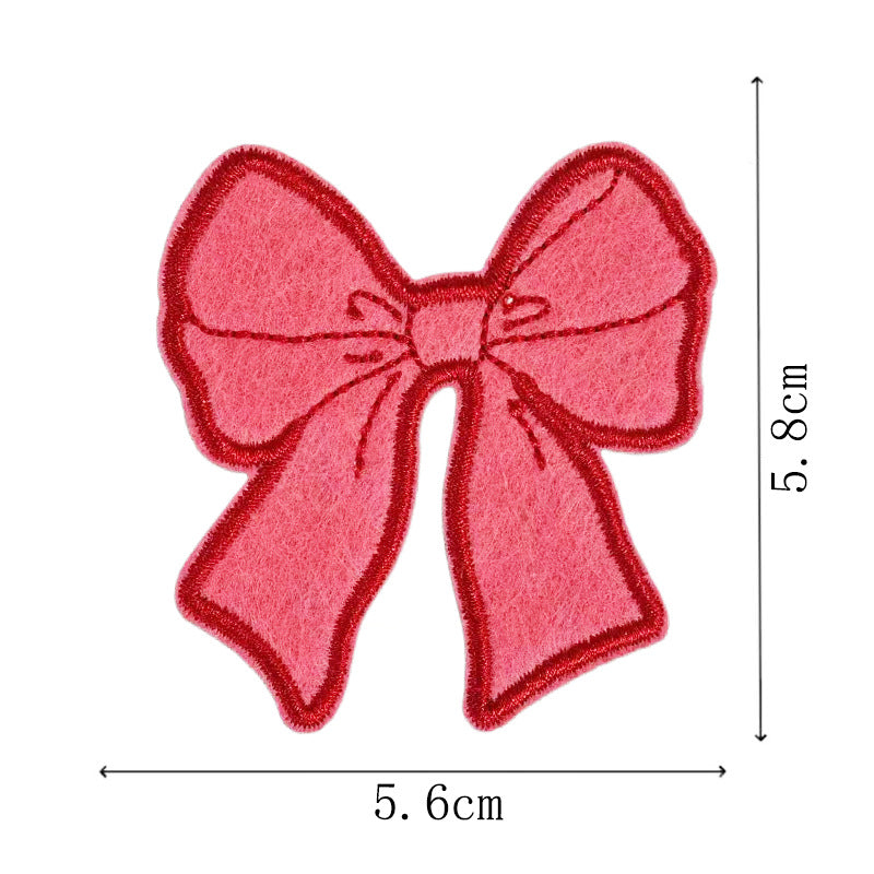 Wholesale Red diverse bow embroidery DIY Patches