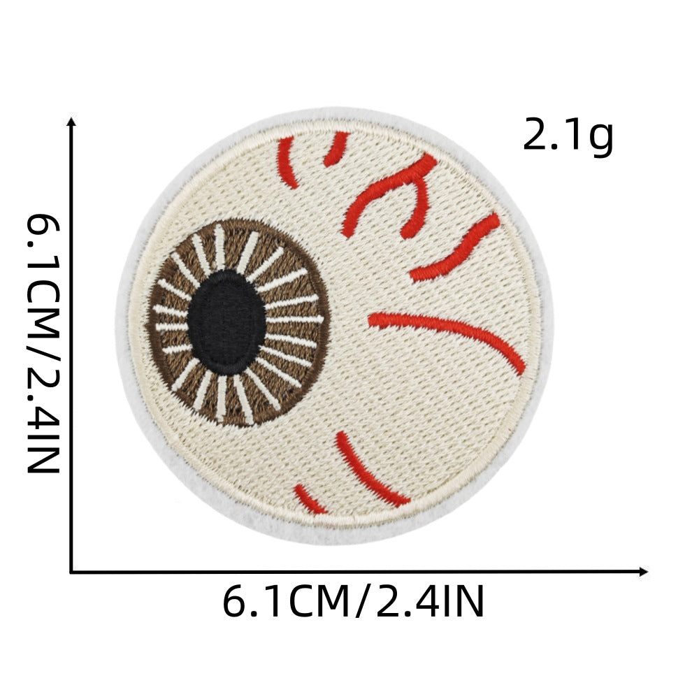 Wholesale Polyester Embroidered  Patches Ghost Bat Pumpkin Applique For Party Headwear Fashion Accessory