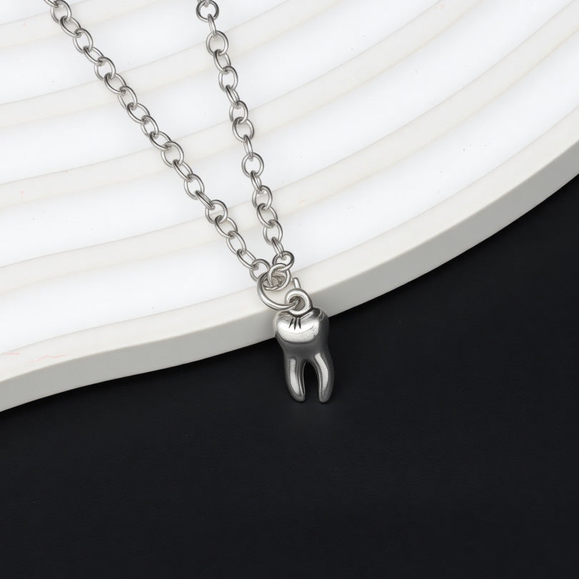 Wholesale Punk Snake Entangled Sword Retro Dark Silver Necklace