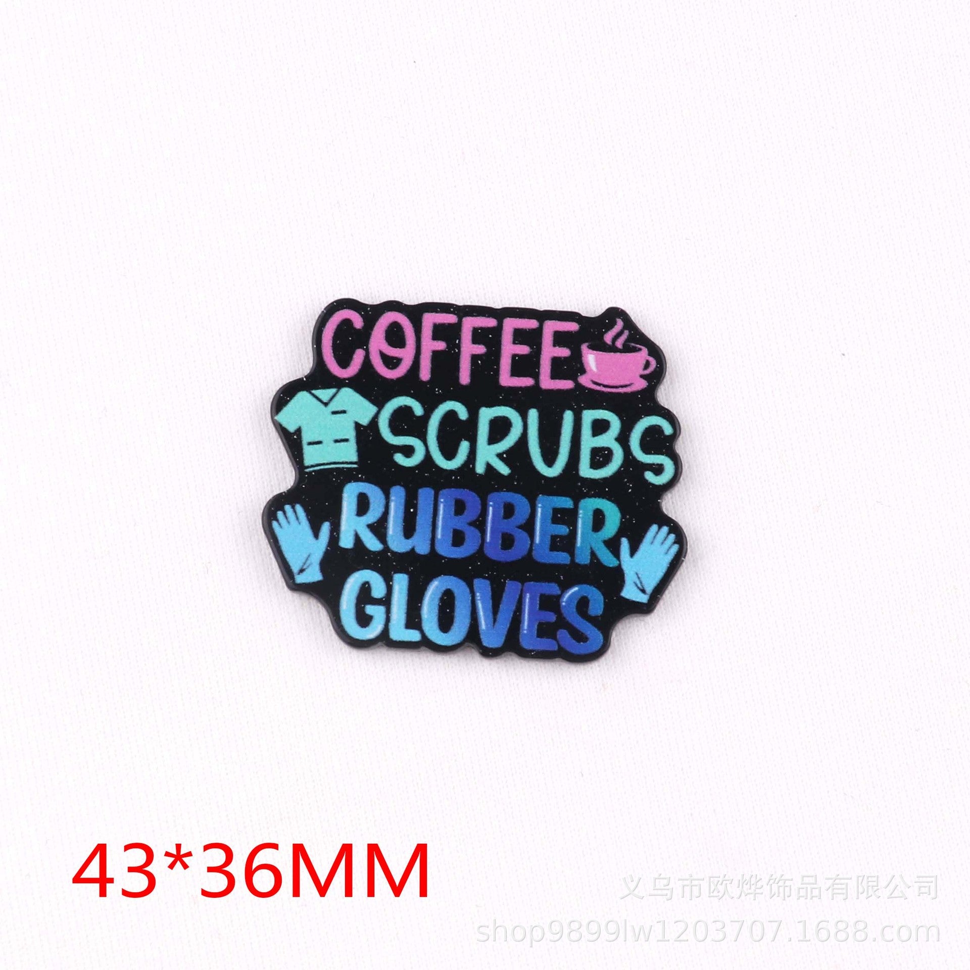 Wholesale 10pcs  medical letter personalized bag jewelry acrylic pin cute DIY