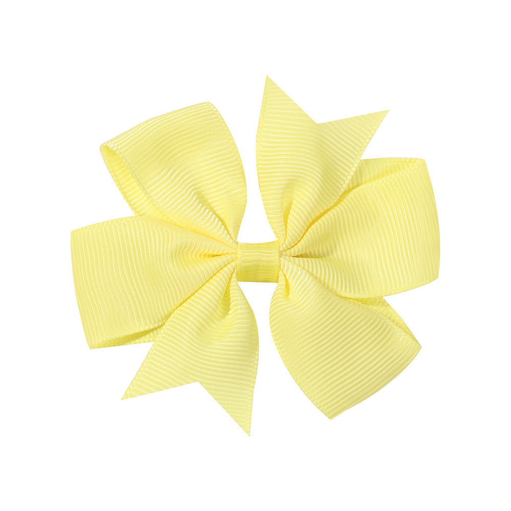Wholesale 10pcs DIY Handmade Baby Dovetail V Ribbed Ribbon Bow Hairpin