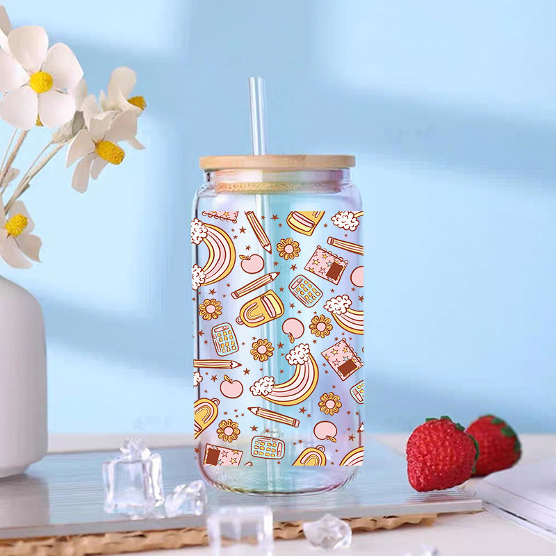 Wholesale Stationery and Beverage Teacher's Day 16oz Cup UV DTF Wraps