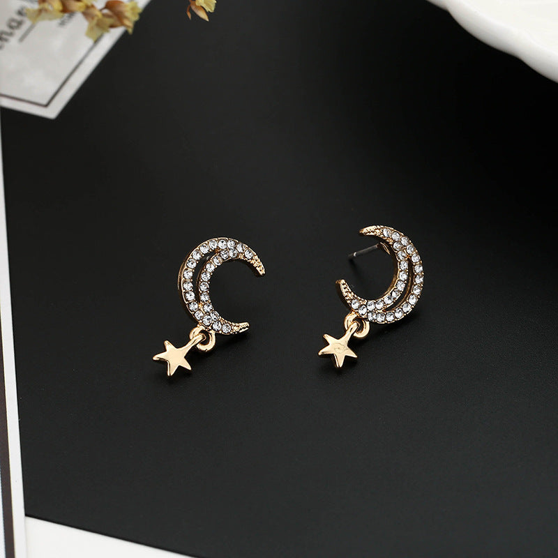 Wholesale ins personality retro French flower heart earrings