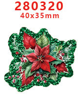 Wholesale Random 30pcs Green Christmas Cartoon Acrylic Flatback