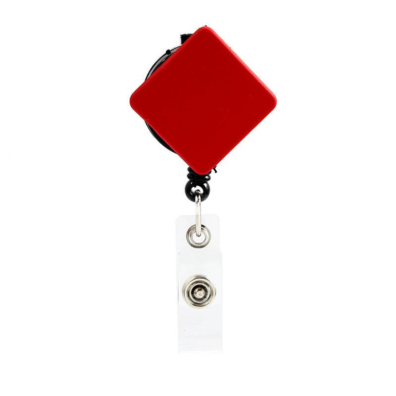 Wholesale Acrylic Geometric Square Easy Pull Buckle Retractable Buckle Keychains