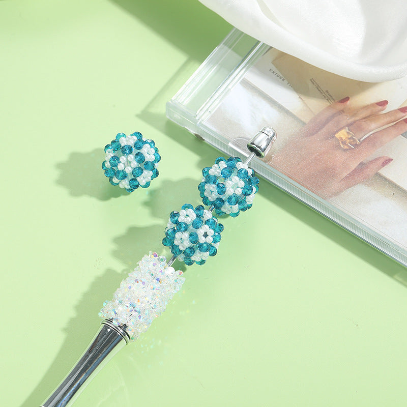 Wholesale Hand-Woven Crystal Millet Beads Round Acrylic Beads